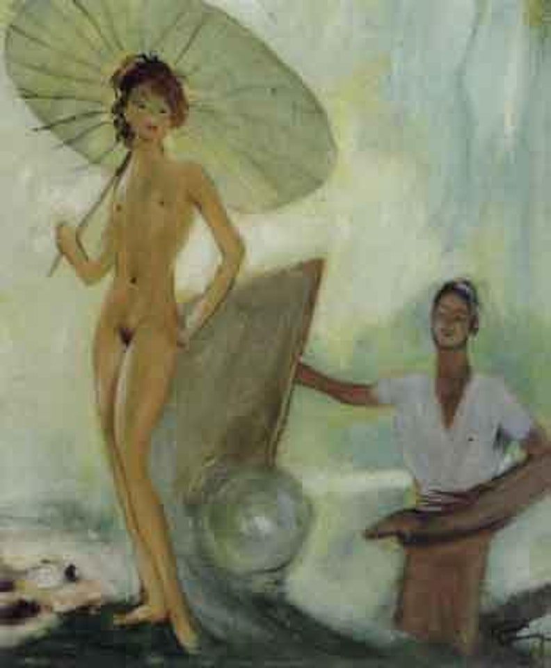 Le peintre et son modele by Jean Gabriel Domergue