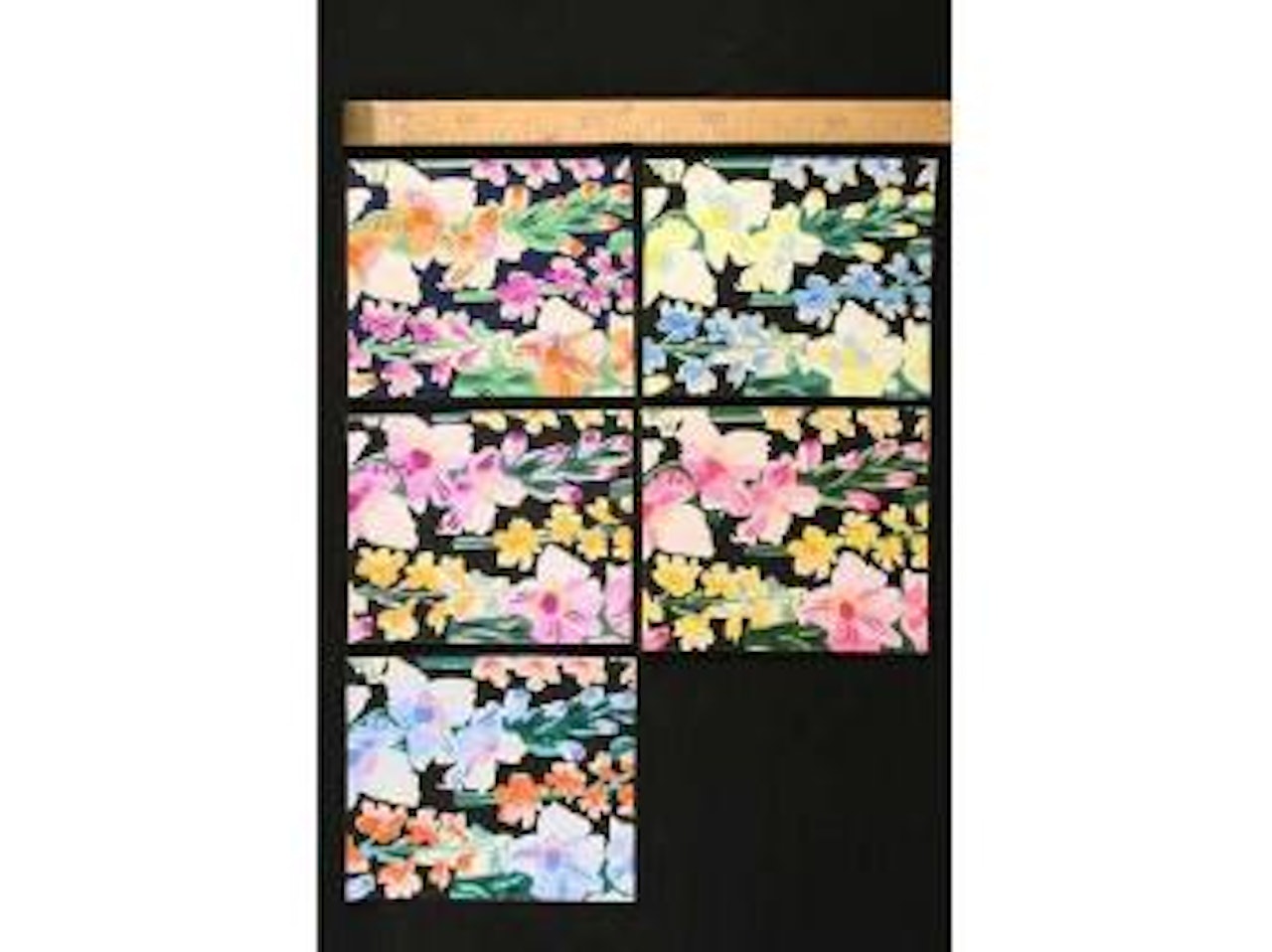Fleurs polychromes sur fond noir by Raoul Dufy
