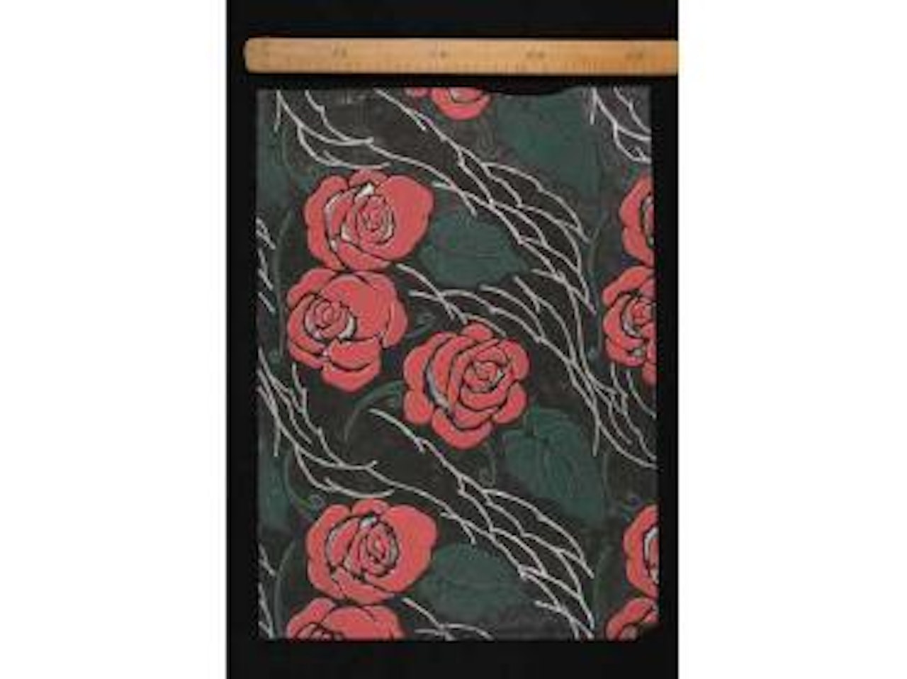 Les roses rouges sur fond noir by Raoul Dufy