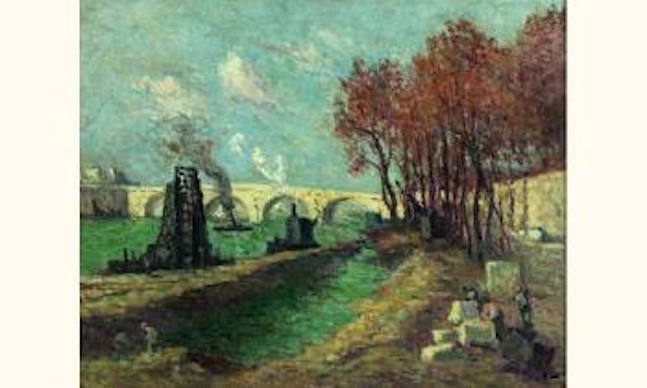 Travaux sur la Seine au Pont-Royal by Maximilien Luce