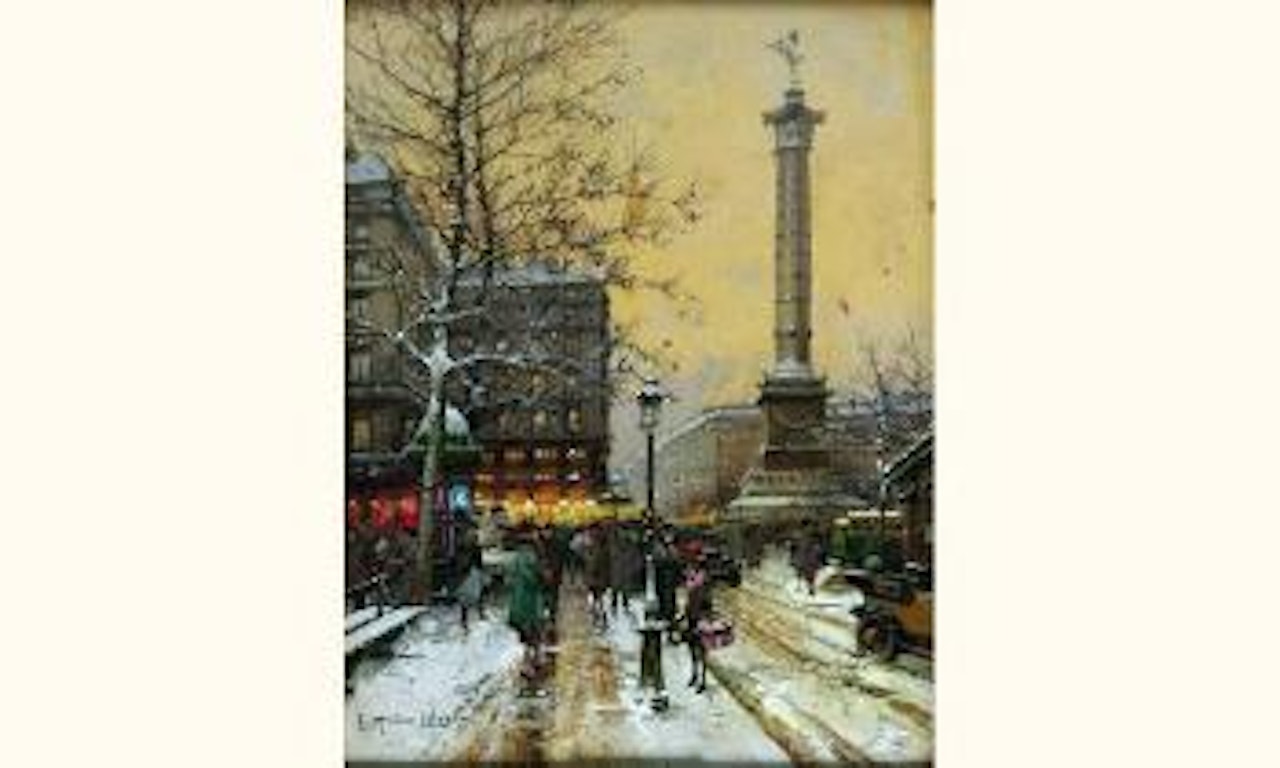 Place de la Bastille by Eugene Galien-Laloue