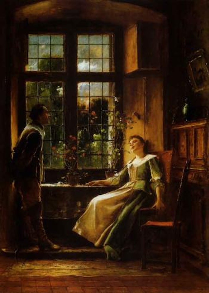 In conversation by Michael von Munkacsy