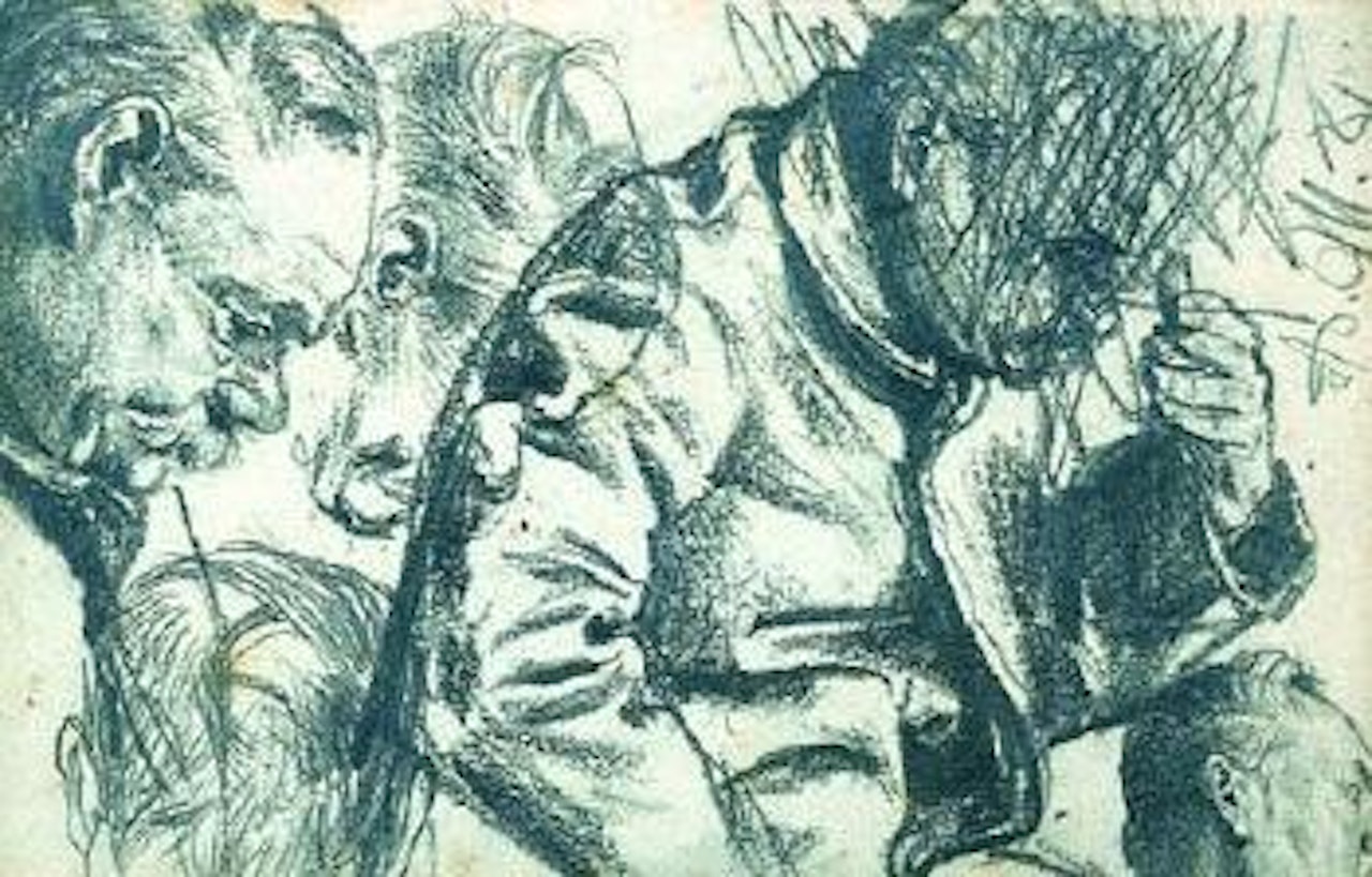 Etude pour portrait d'homme de profil by Adolph Menzel