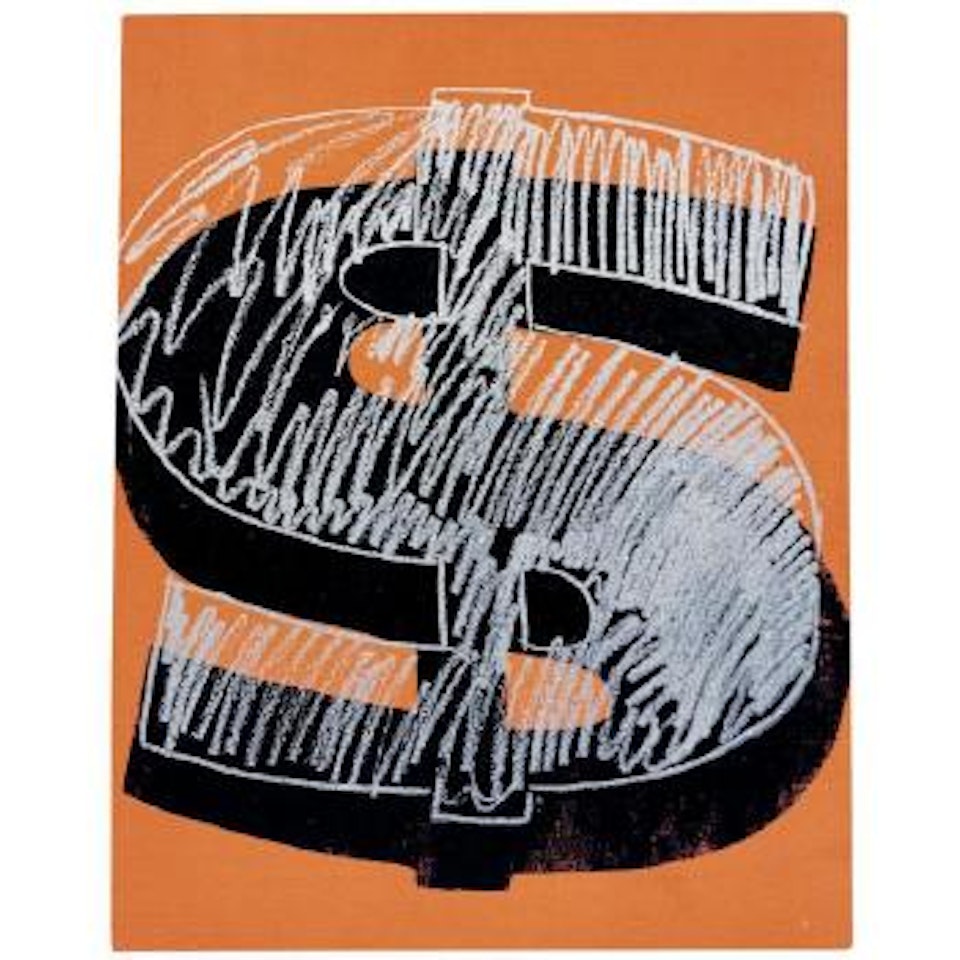 Dollar sign by Andy Warhol