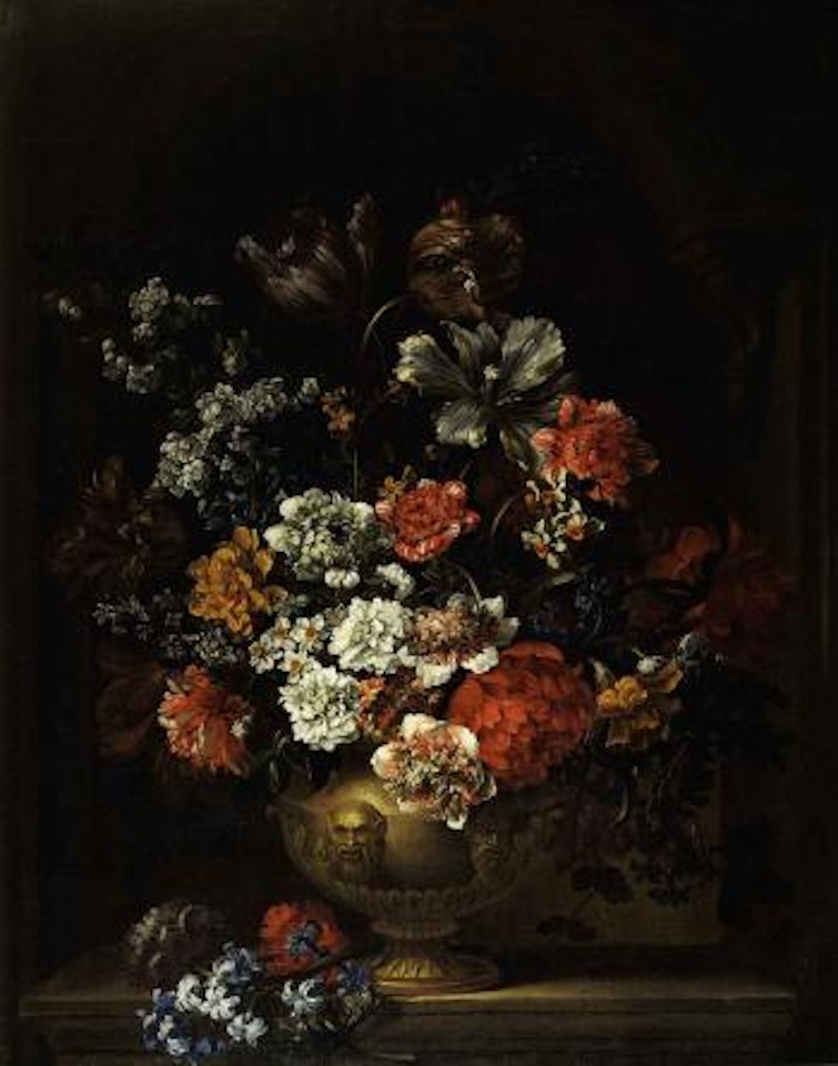 Bouquet de fleurs dans une niche by Jean Baptiste Monnoyer