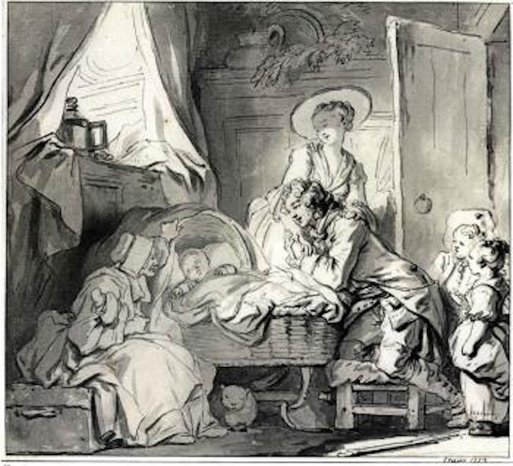 Scene familiale by Jean-Honoré Fragonard