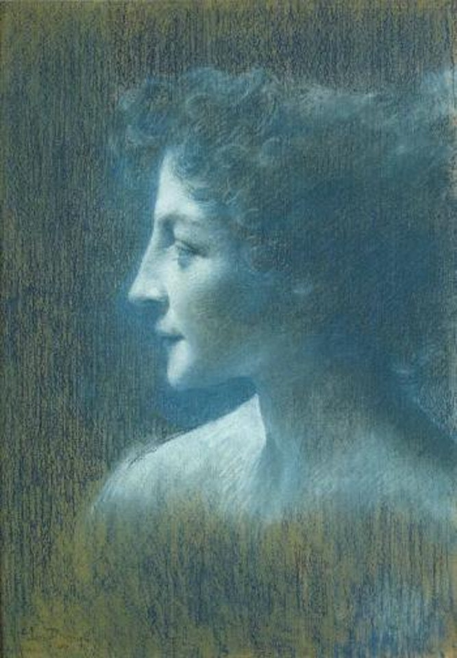 Profil bleu by Lucien Lévy-Dhurmer
