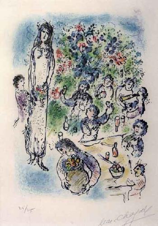 Land of the Gods - then all poured Libations from the brimming by Marc Chagall