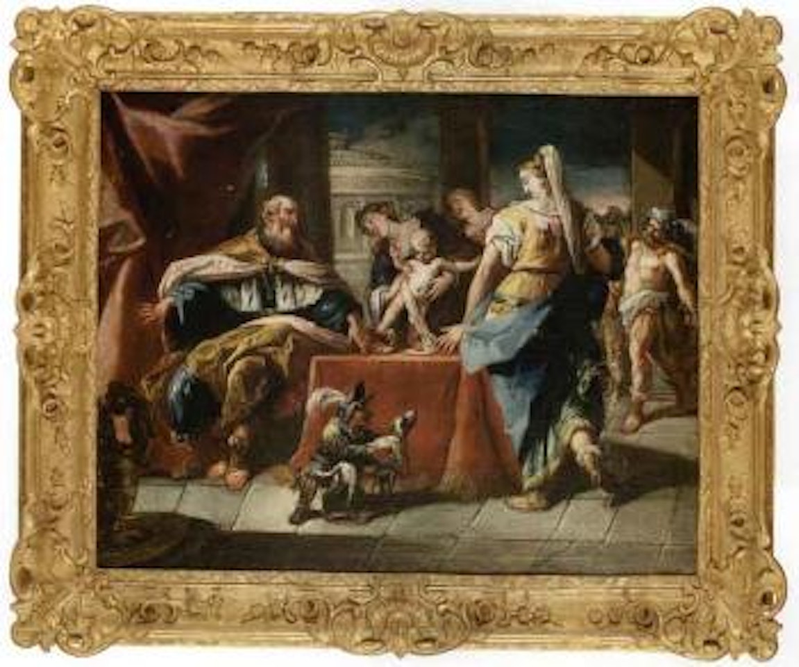 Moses and Faro's crown by Venetian School