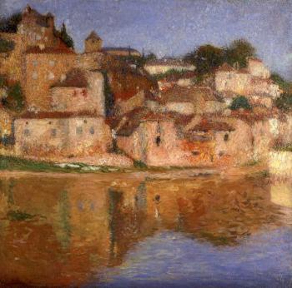 Vue de Puy l'Eveque, depuis la rive d'en face by Henri Jean Guillaume Martin