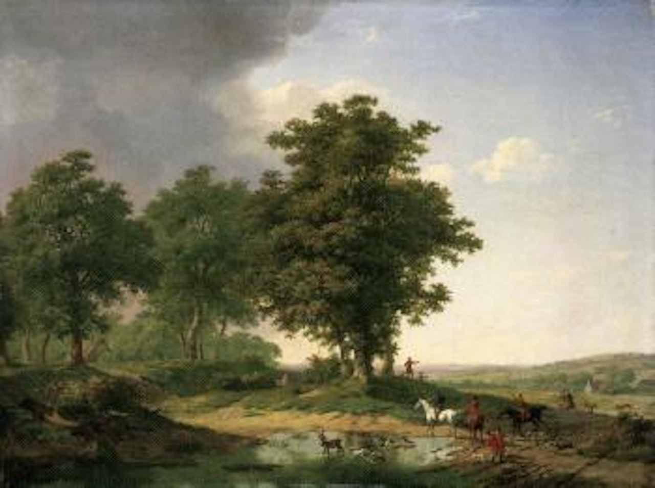 Hallali a l'etang by Jan Baptiste de Jonghe by Eugène Joseph Verboeckhoven