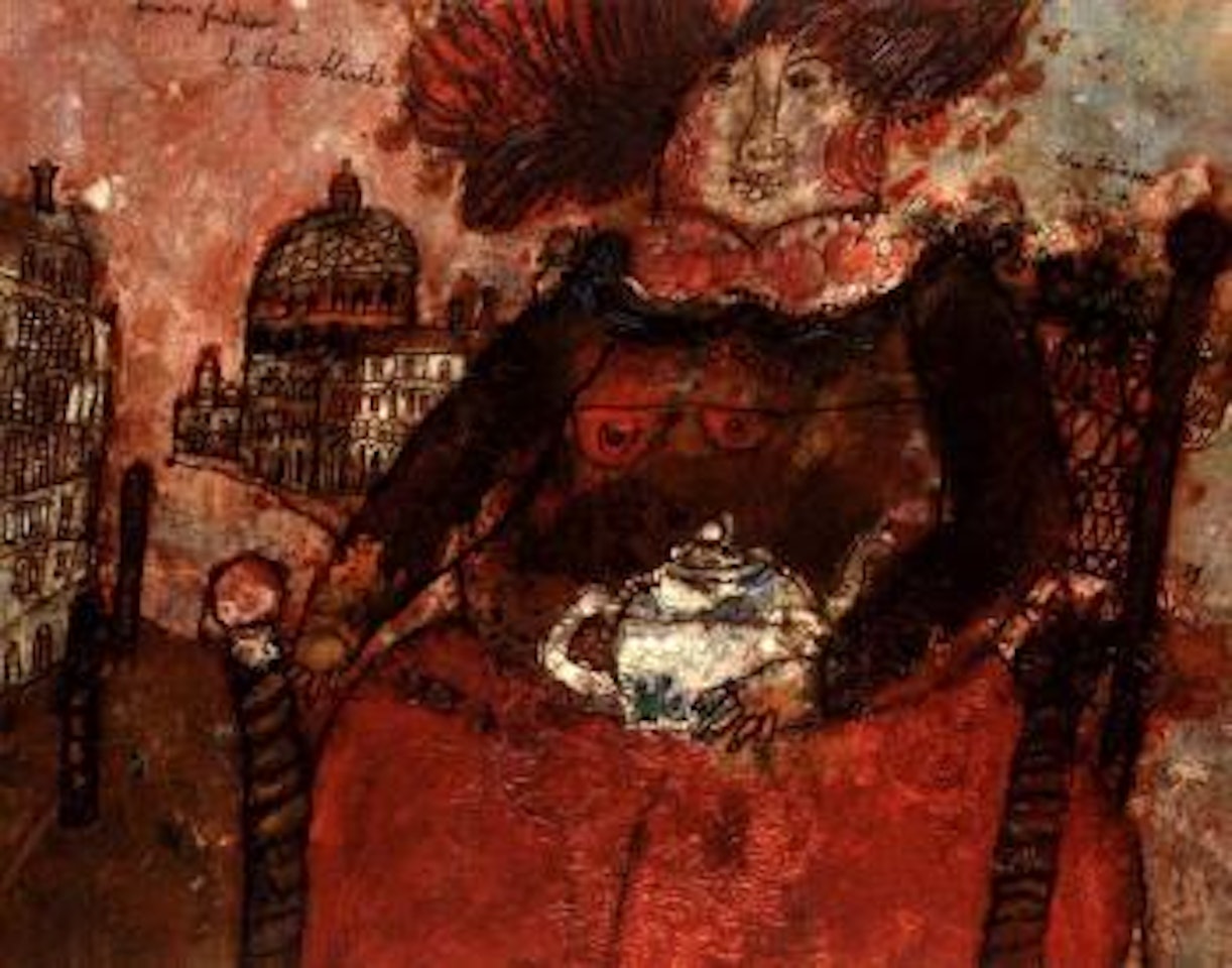 Femme fantasme a la theiere blanche by Théo Tobiasse