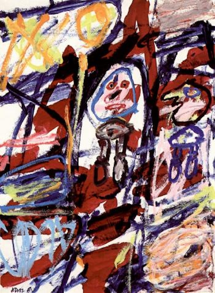 Site avec deux personnages by Jean Dubuffet