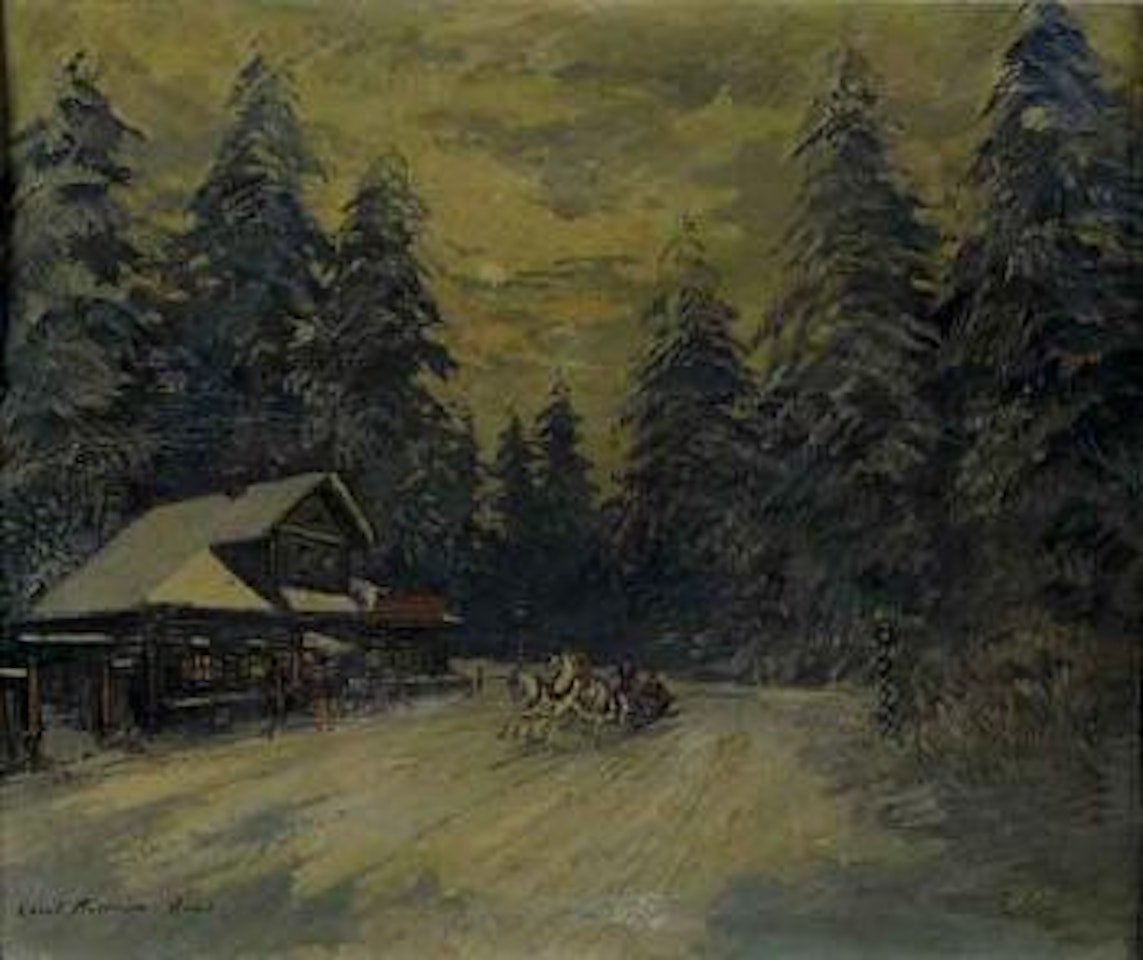 Troika en hiver by Konstantin Alekseevich Korovin
