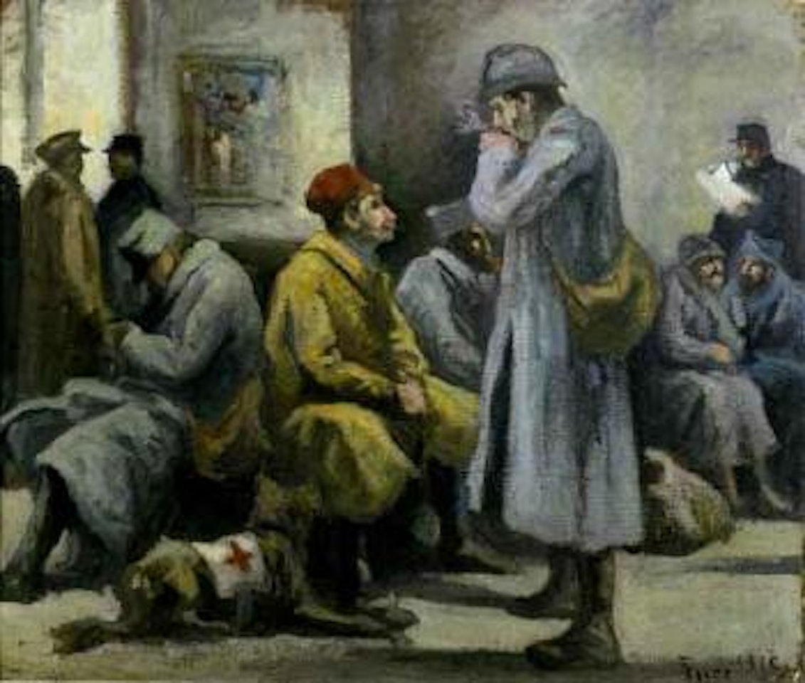 Militaires et secouristes by Maximilien Luce