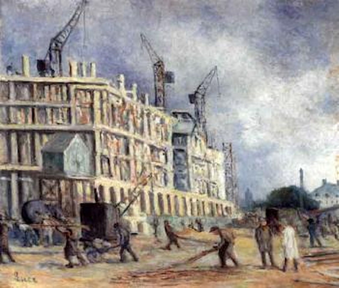 Constructeur, Gare de l'Est by Maximilien Luce