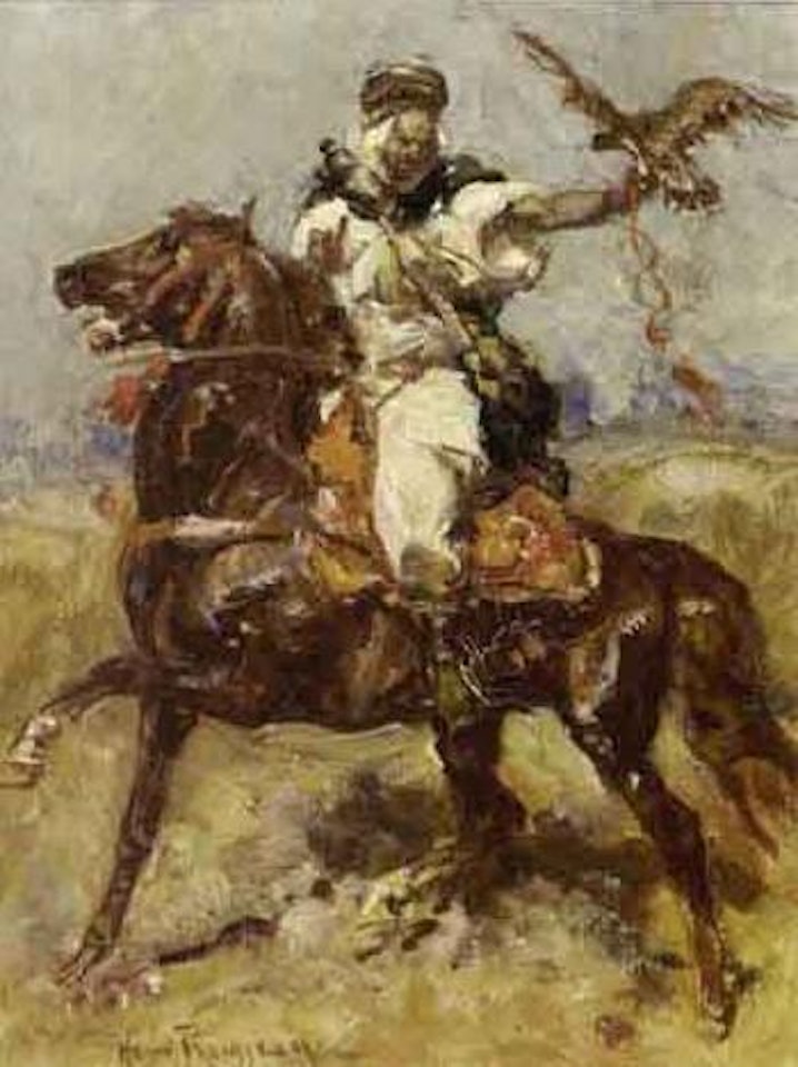 Chasse au falcon by Henri Émilien Rousseau