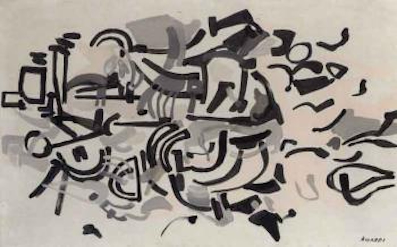 Marks on white and pink by Carla Accardi
