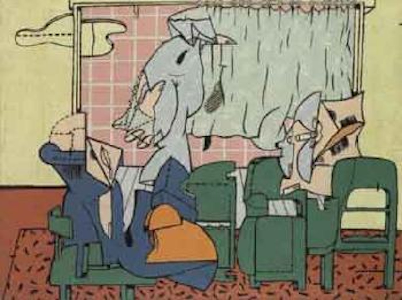 Public interior by Valerio Adami