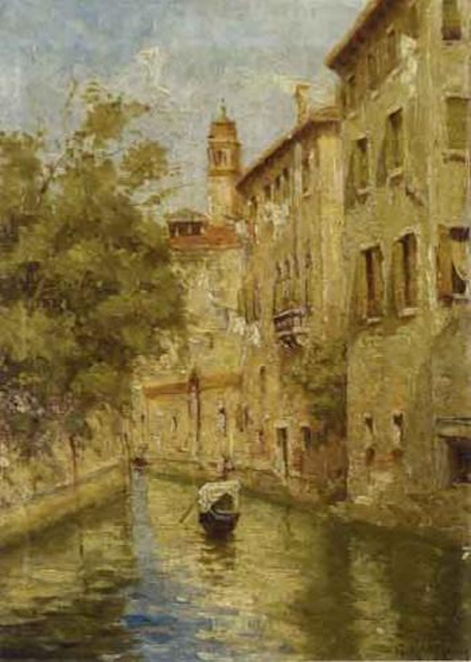 Canal in Venice by Guglielmo Ciardi