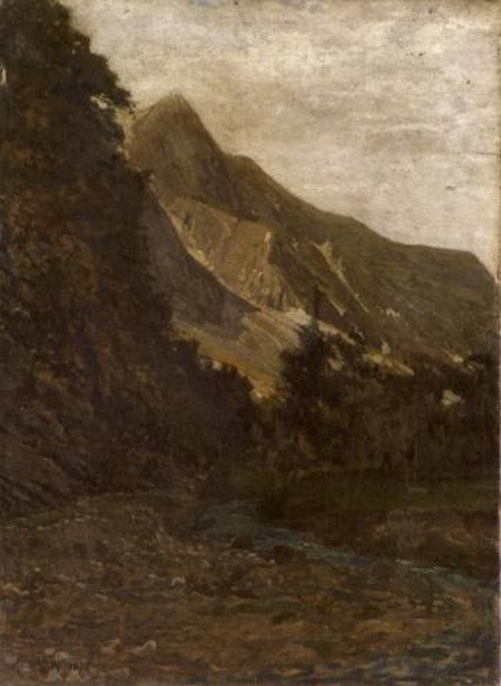 Villge in the mountains by Guglielmo Ciardi