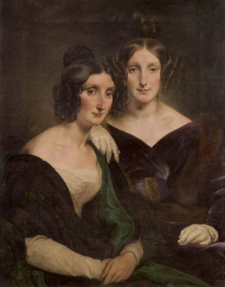 Portrait of Carolina Grasi and Bianca Bignami, sisters by Francesco Hayez