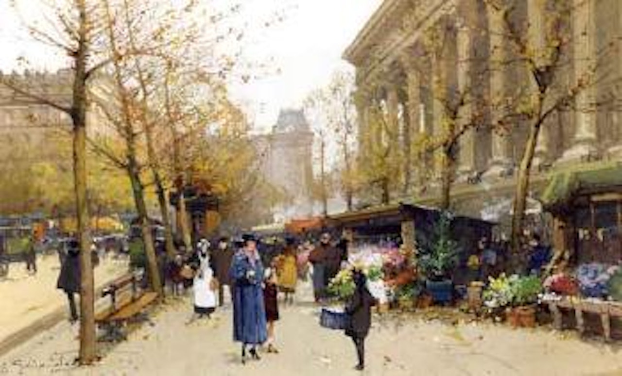 La Madeleleine by Eugene Galien-Laloue