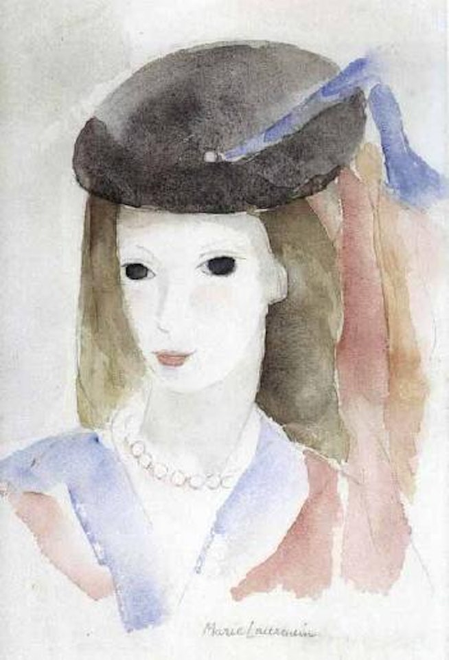Portrait of a lady by Marie Laurencin