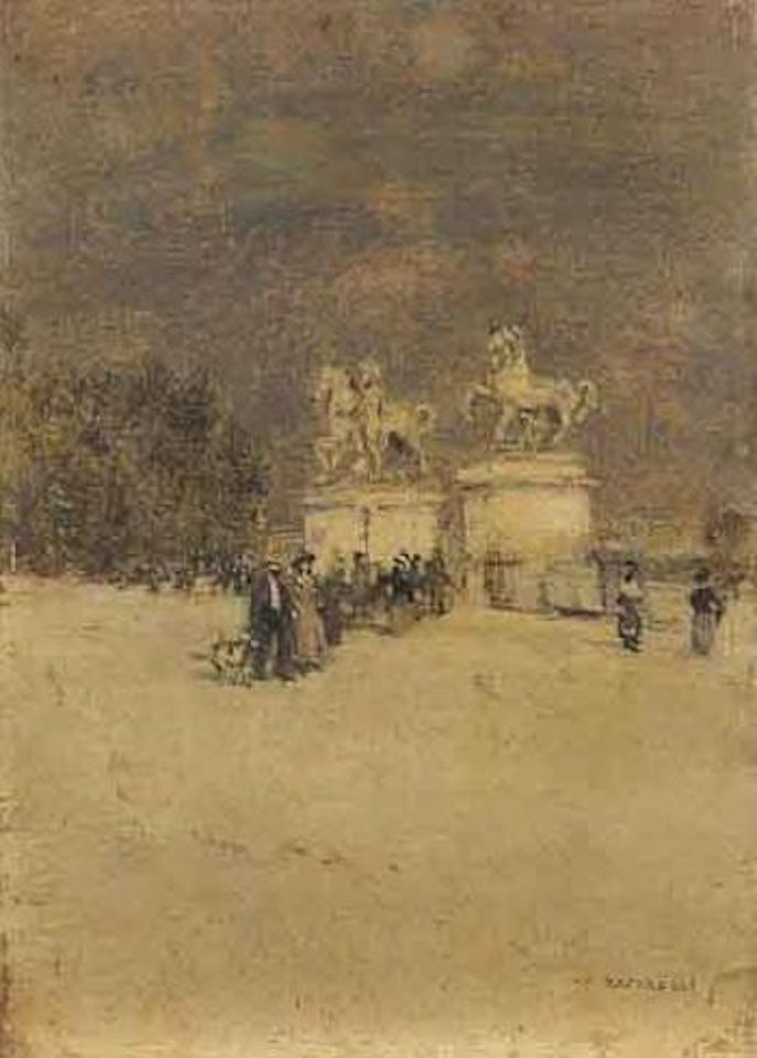 L'entree du Jardin des Tuileries by Jean Francois Raffaelli