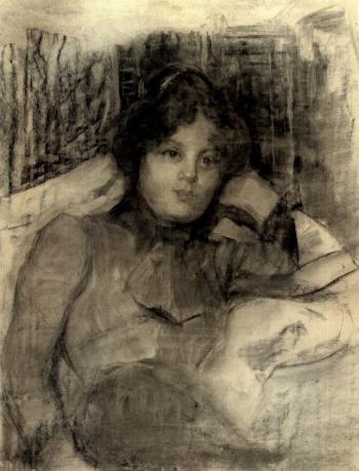 Young woman resting by Piet Mondrian