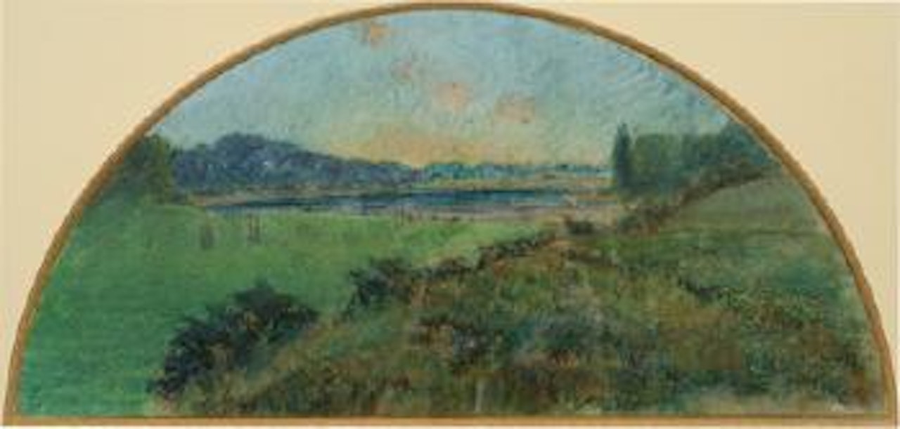 Paysage au soleil couchant by Camille Pissarro
