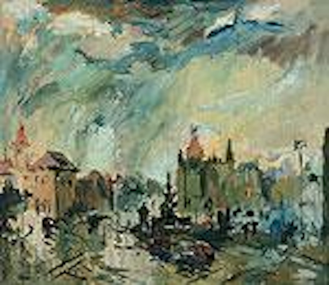 Flora fountain in monsoon by Sayed Haider Raza