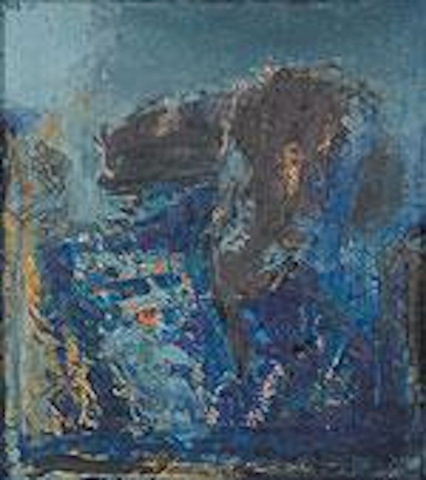 Paysage blue by Sayed Haider Raza