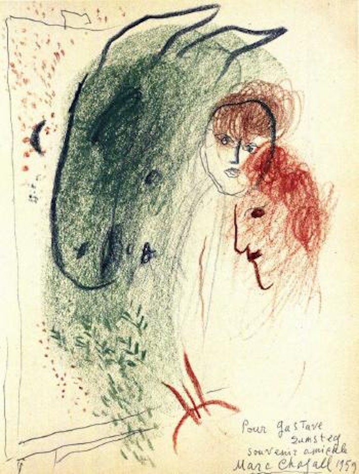 Le peintre et son chevalet by Marc Chagall