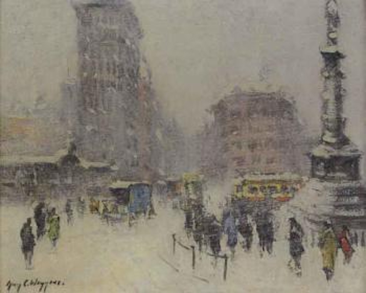 New York street scene by Guy Carleton Wiggins