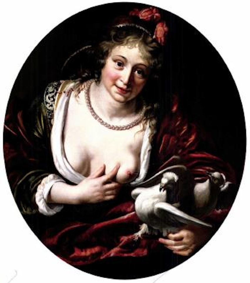 Venus with two doves by Paulus Moreelse