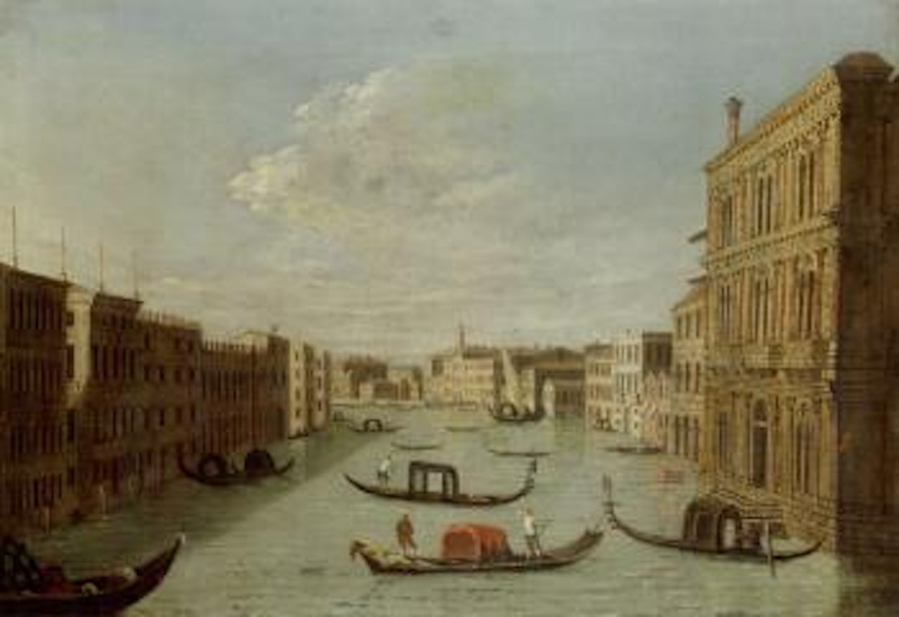 The Grand Canal looking north west from the Palazzo Vendamin-Calergi by Canaletto