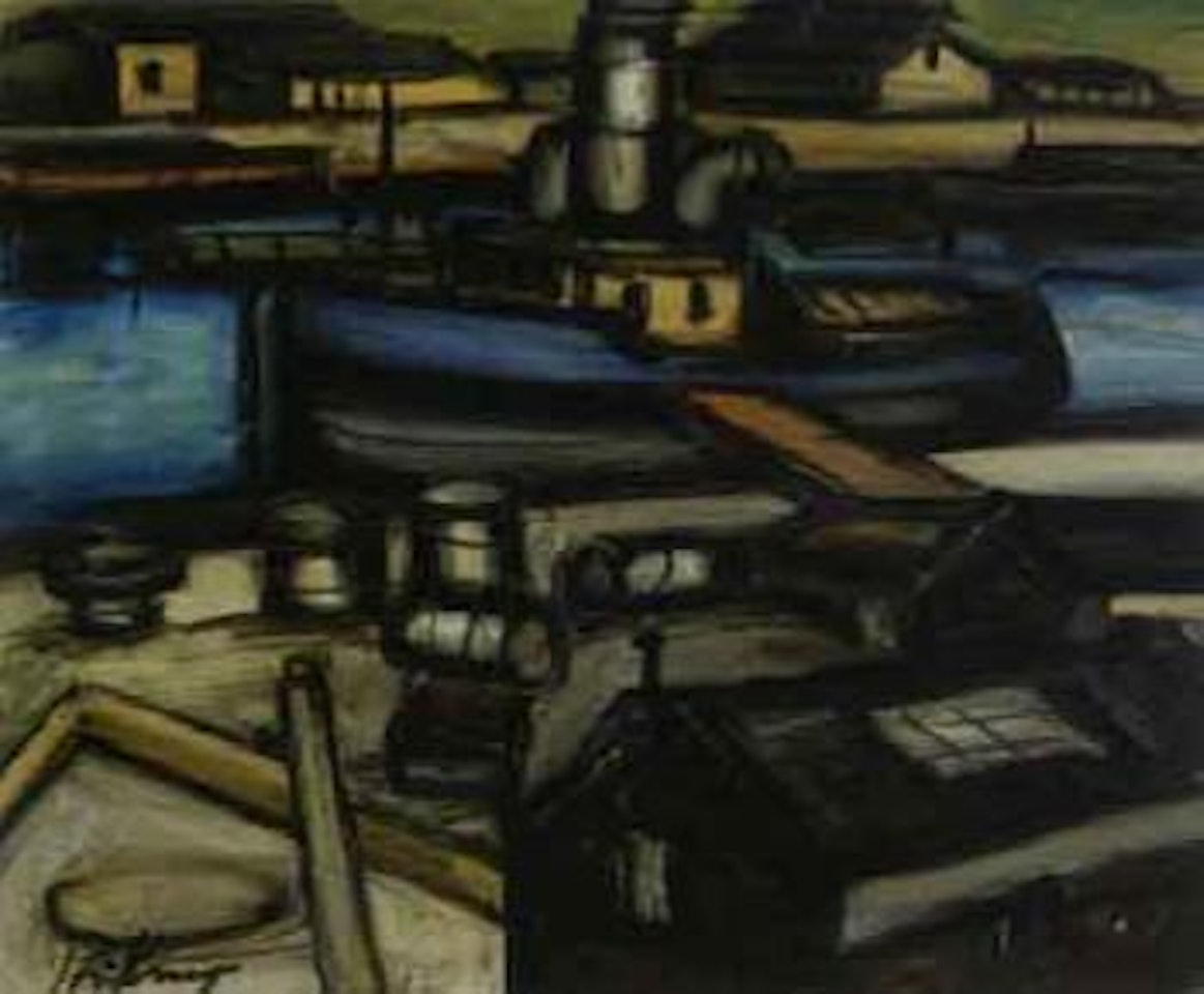 Remorqueur a quai by Franz Priking