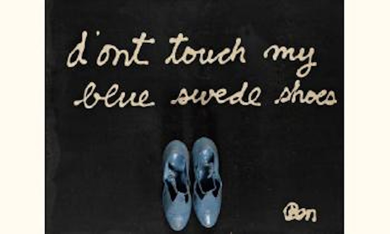 Don't touch my blue suede shoes by Ben Vautier