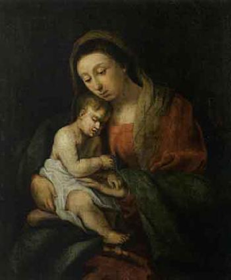 Vierge a l'Enfant endormi by Jean Tassel