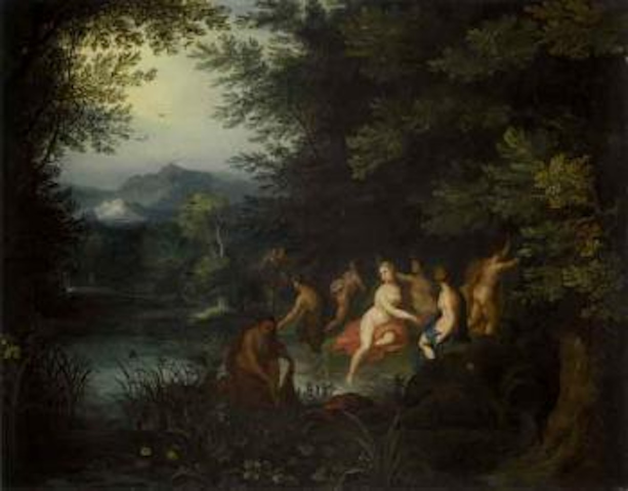 Diana and her nymphs surprised by Acteon by Hendrik van Balen by Jan Brueghel the Younger
