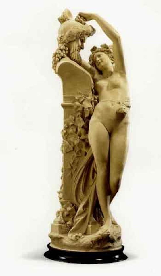 Bacchante and satyr herm by Albert-Ernest Carrier-Belleuse
