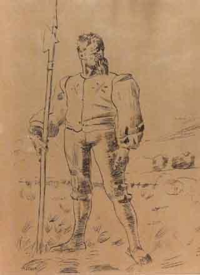 Guerrier furieux by Ferdinand Hodler