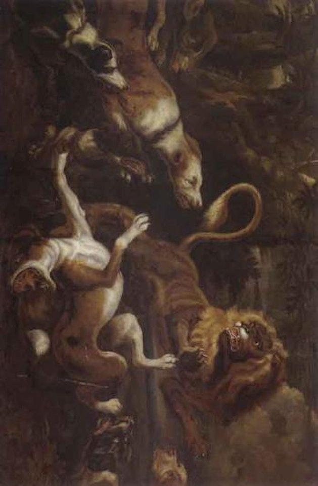 Lion hunt by Paul de Vos
