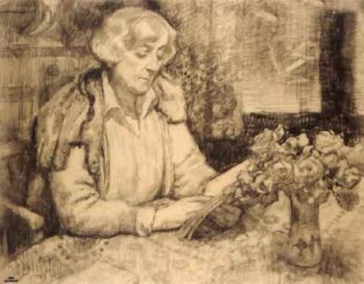 Maria van Rysselberghe lisant by Theo van Rysselberghe