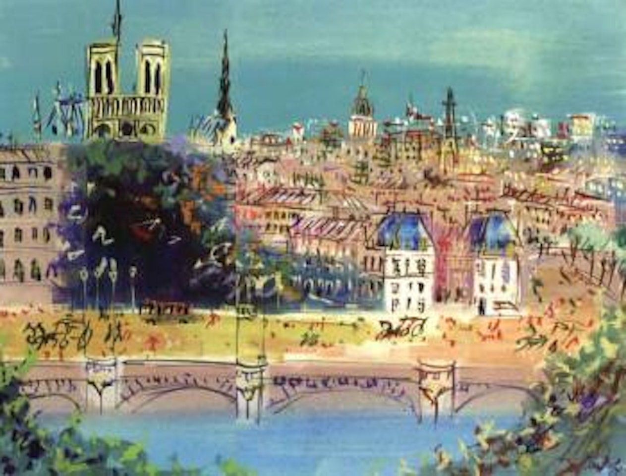 La Seine a Paris by Jean Dufy