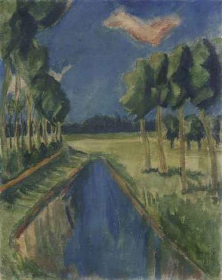 River landscape by Erich Heckel