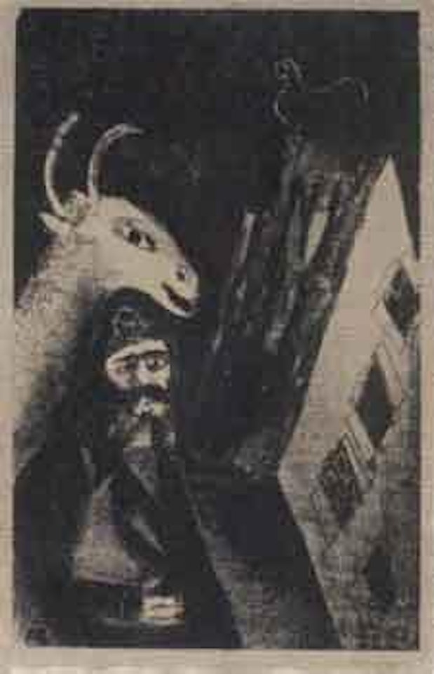 Chevre dans la nuit by Marc Chagall