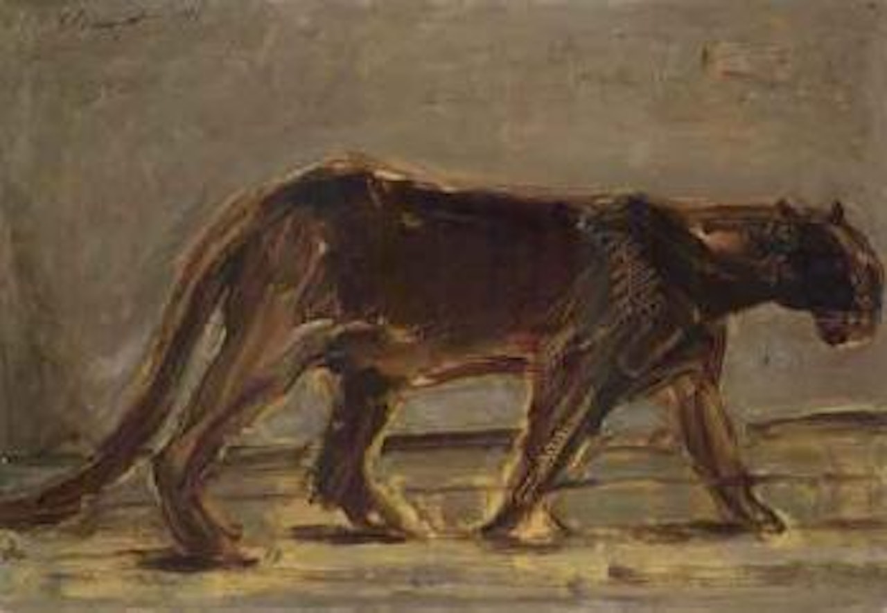 Walking black panther by Max Slevogt