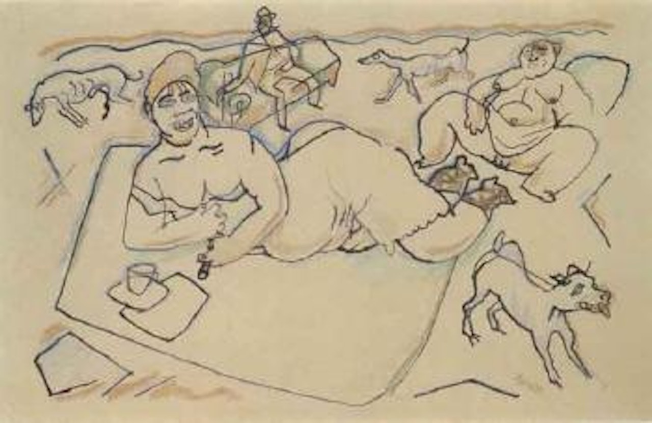 Reclining figures by George Grosz